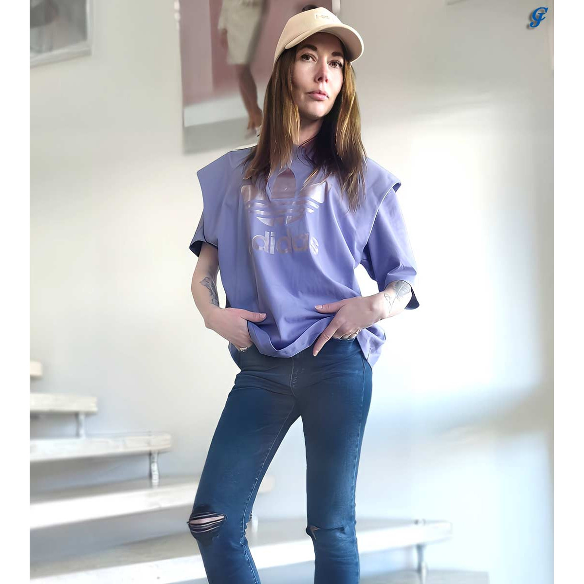Marken-Shirt-Set flieder