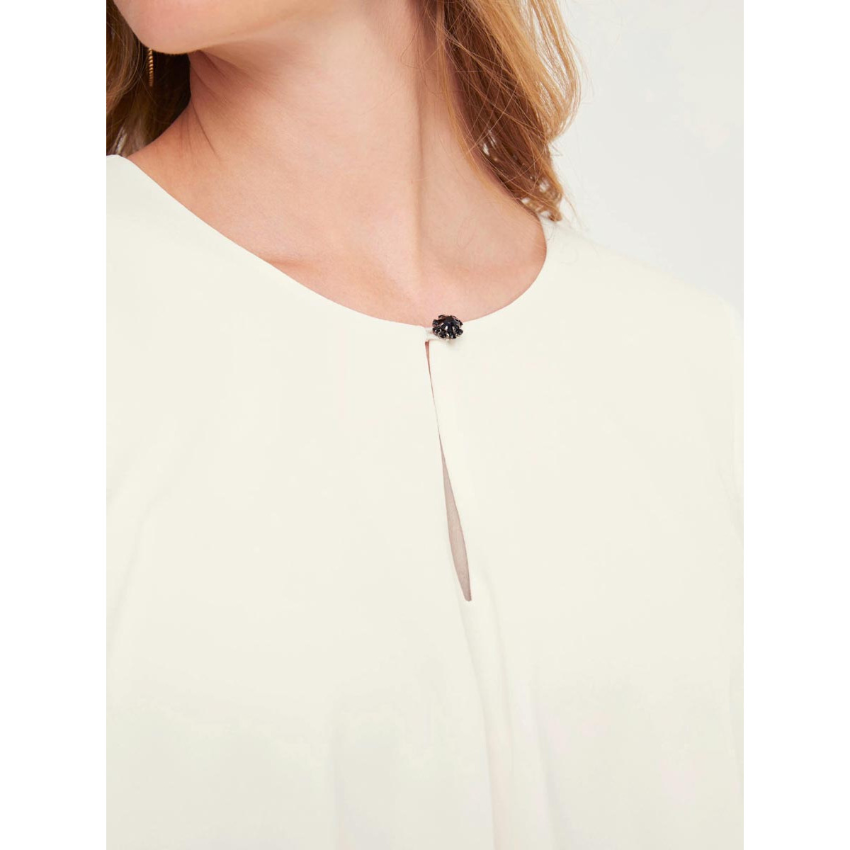Designer-Bluse ecru