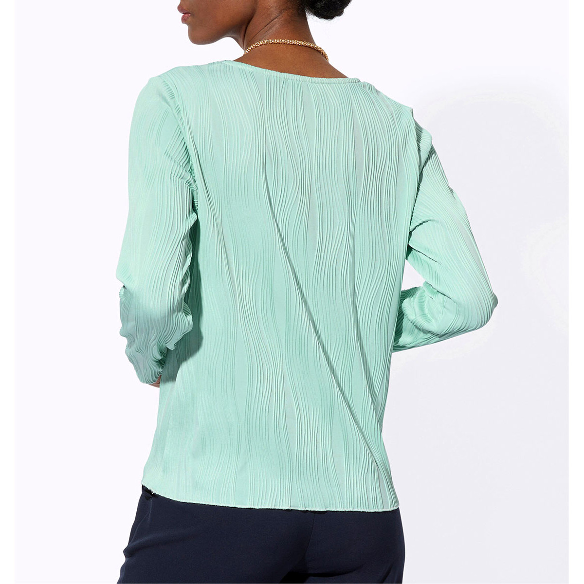 Jacquard-Shirt kalkmint