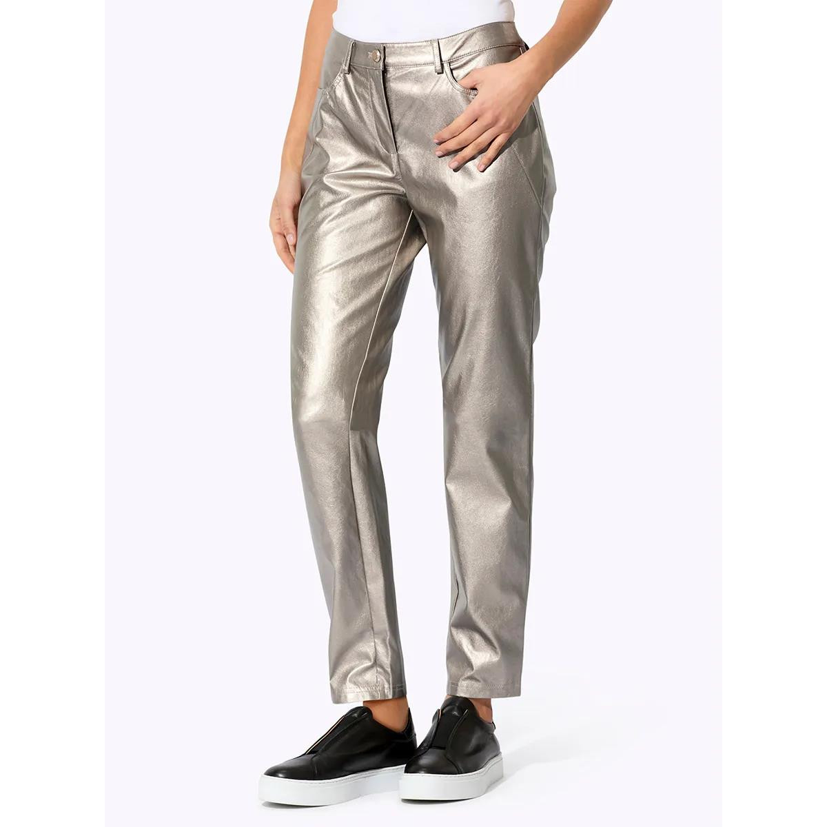 Hose m. Beschichtung goldfarben