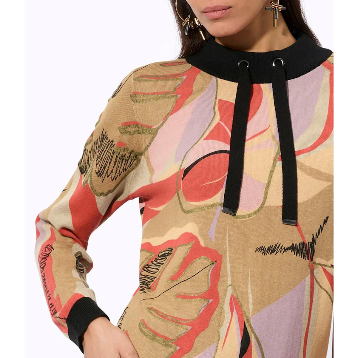 Pullover beige-bedruckt