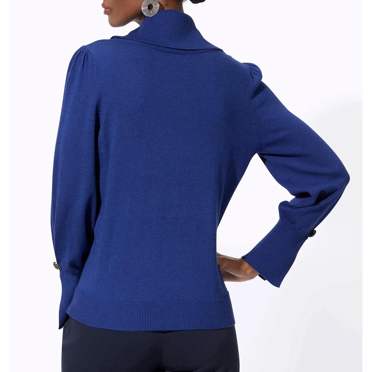 Rollkragenpullover royalblau