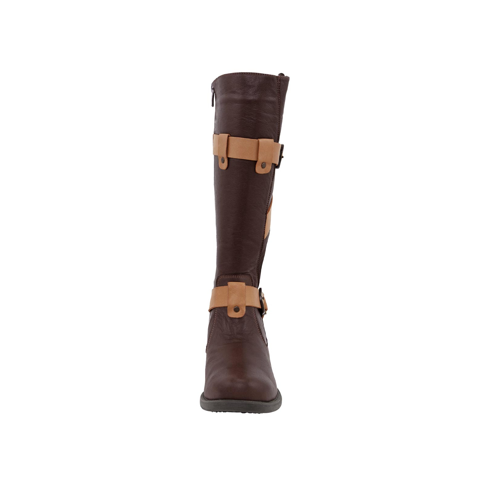 Lederstiefel m. Warmfutter braun-cognac
