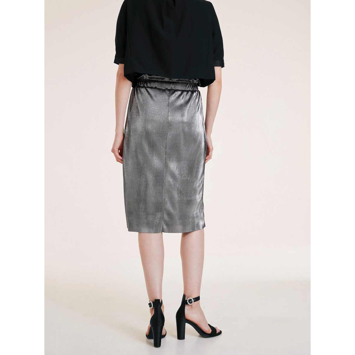 Designer-Rock silberfarben-metallic