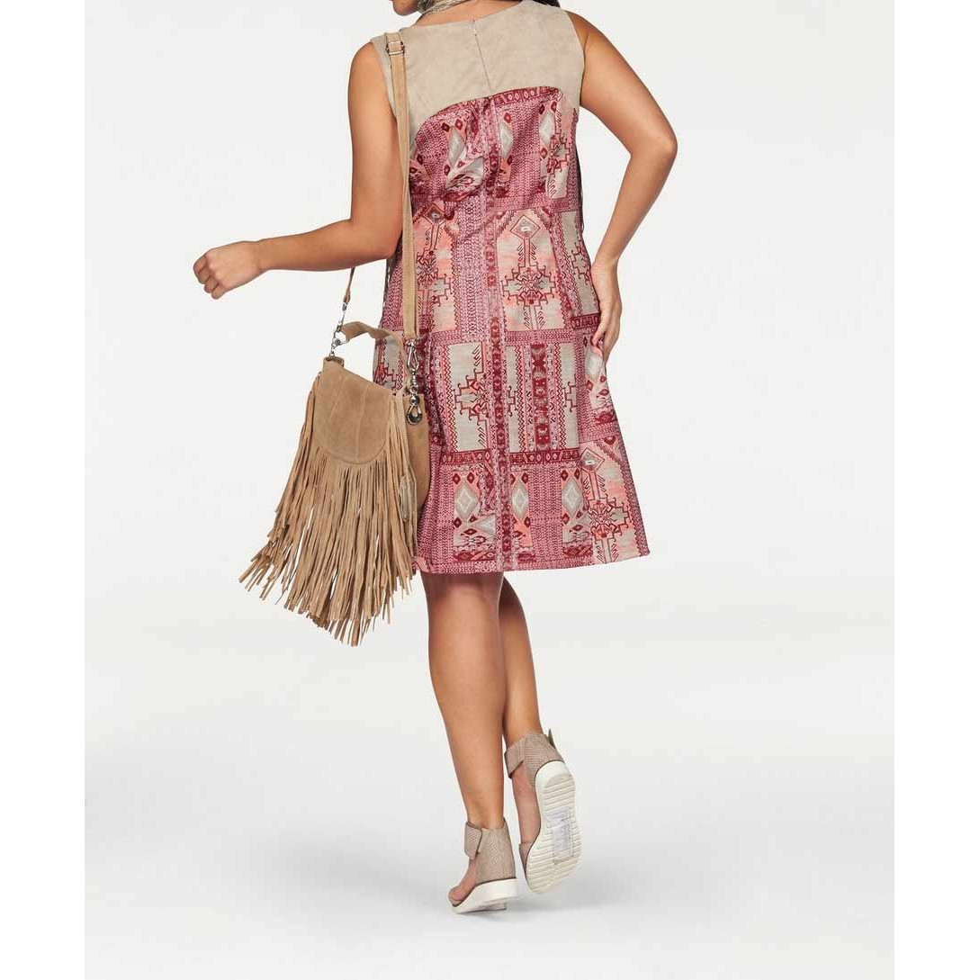 Designer-Etuikleid rot-sand