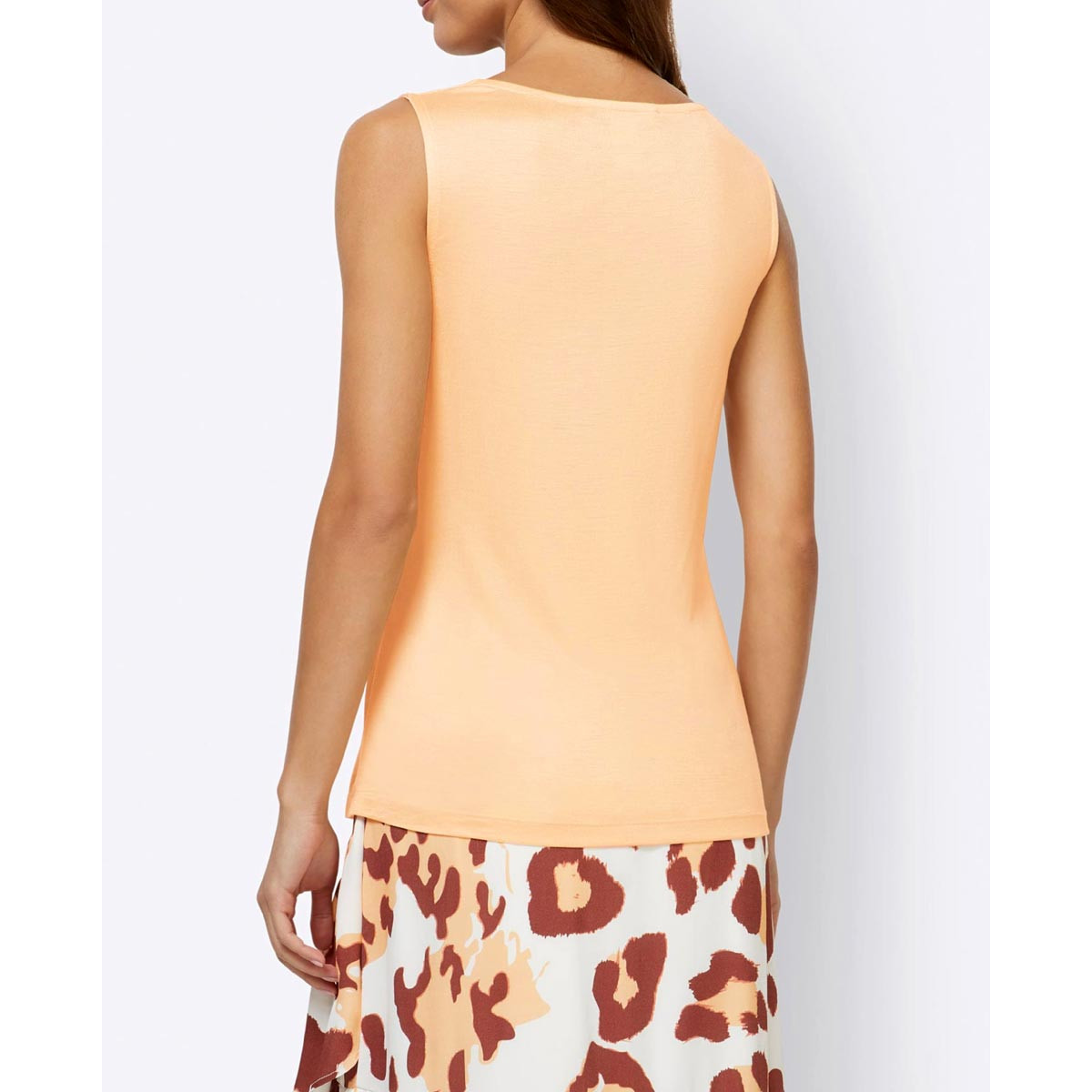 Designer-Wasserfall-Shirttop apricot