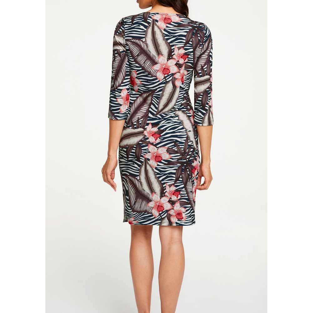 Designer-Druckkleid bunt