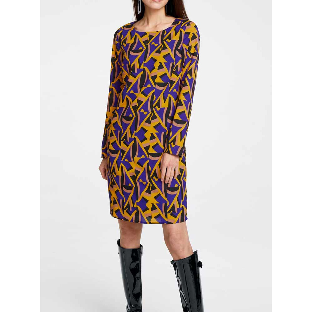 Designer-Druckkleid bunt