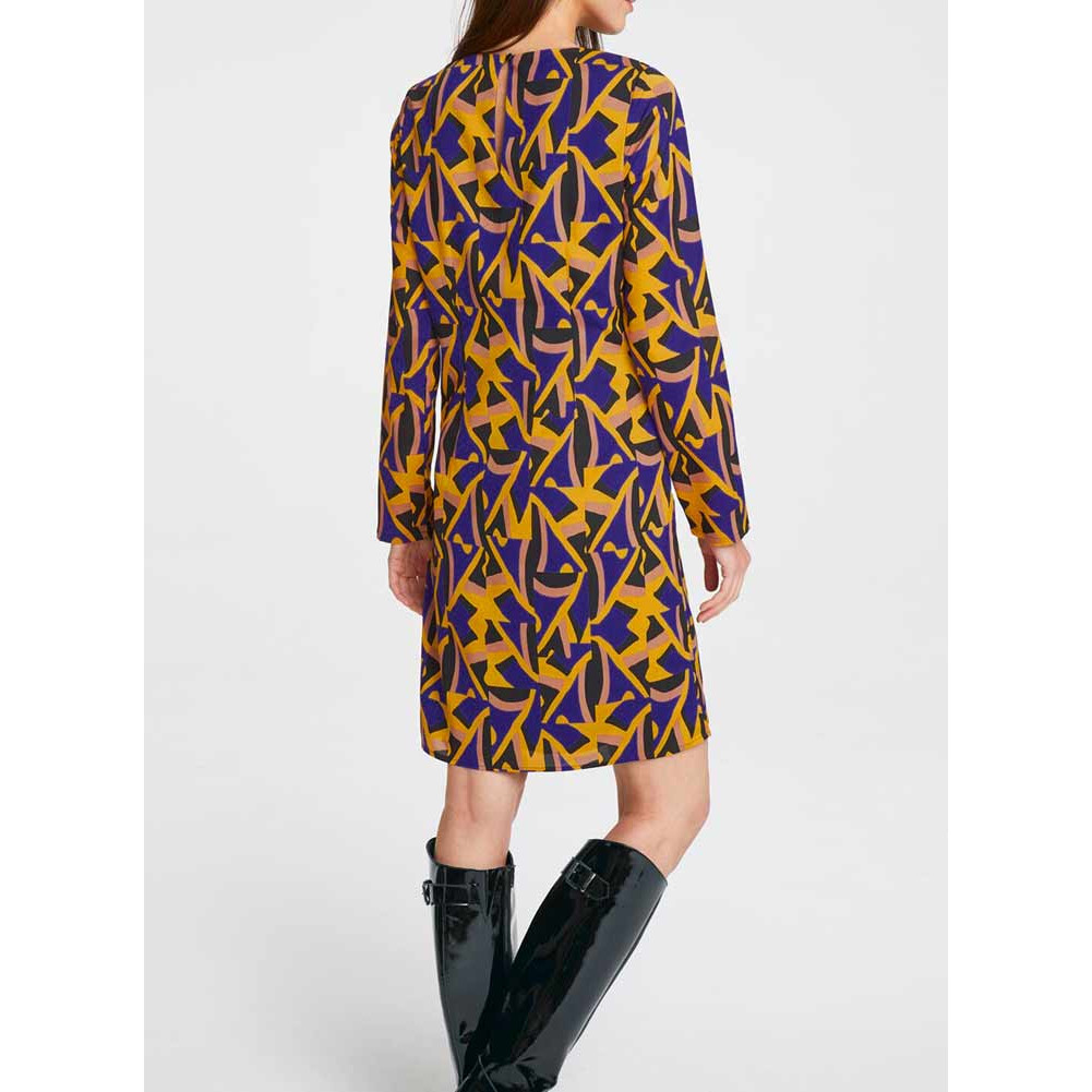 Designer-Druckkleid bunt