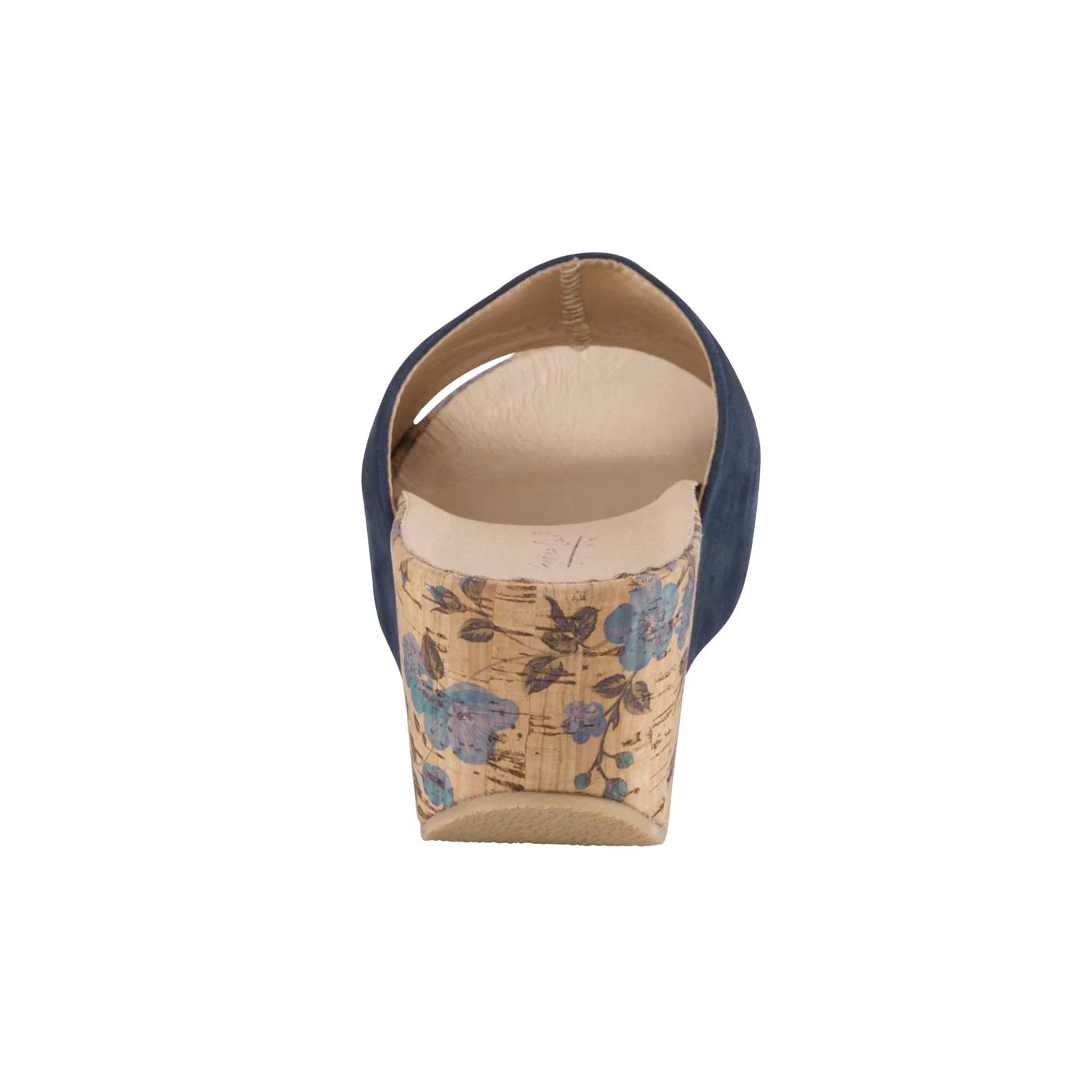 Ziegen-Veloursleder-Pantolette blau