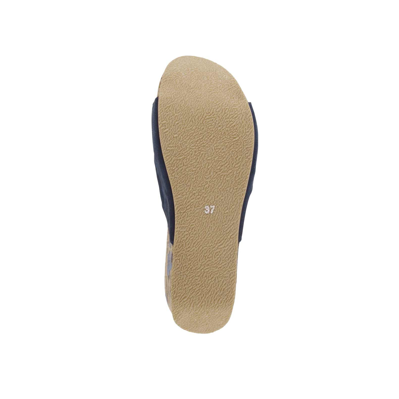 Ziegen-Veloursleder-Pantolette blau