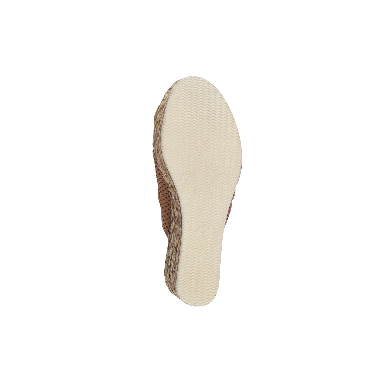 Nappaleder-Pantolette m. Lochmuster camel