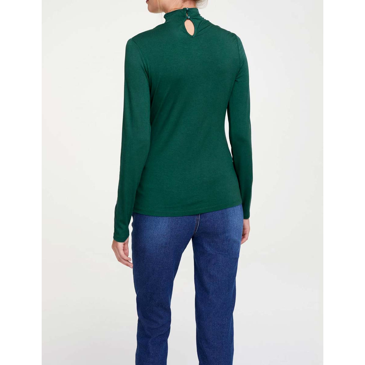 Designer-Jerseyshirt m. Cut-Out grün