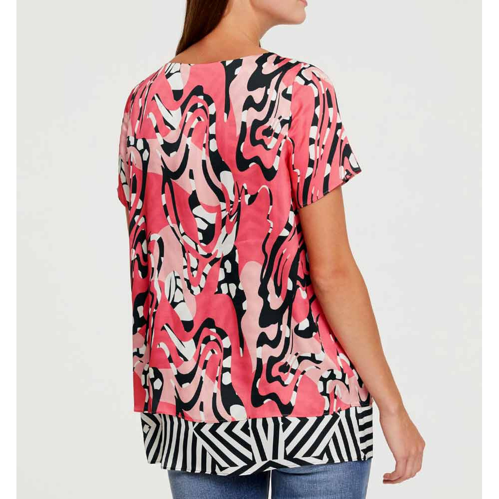 Designer-Druckbluse bunt