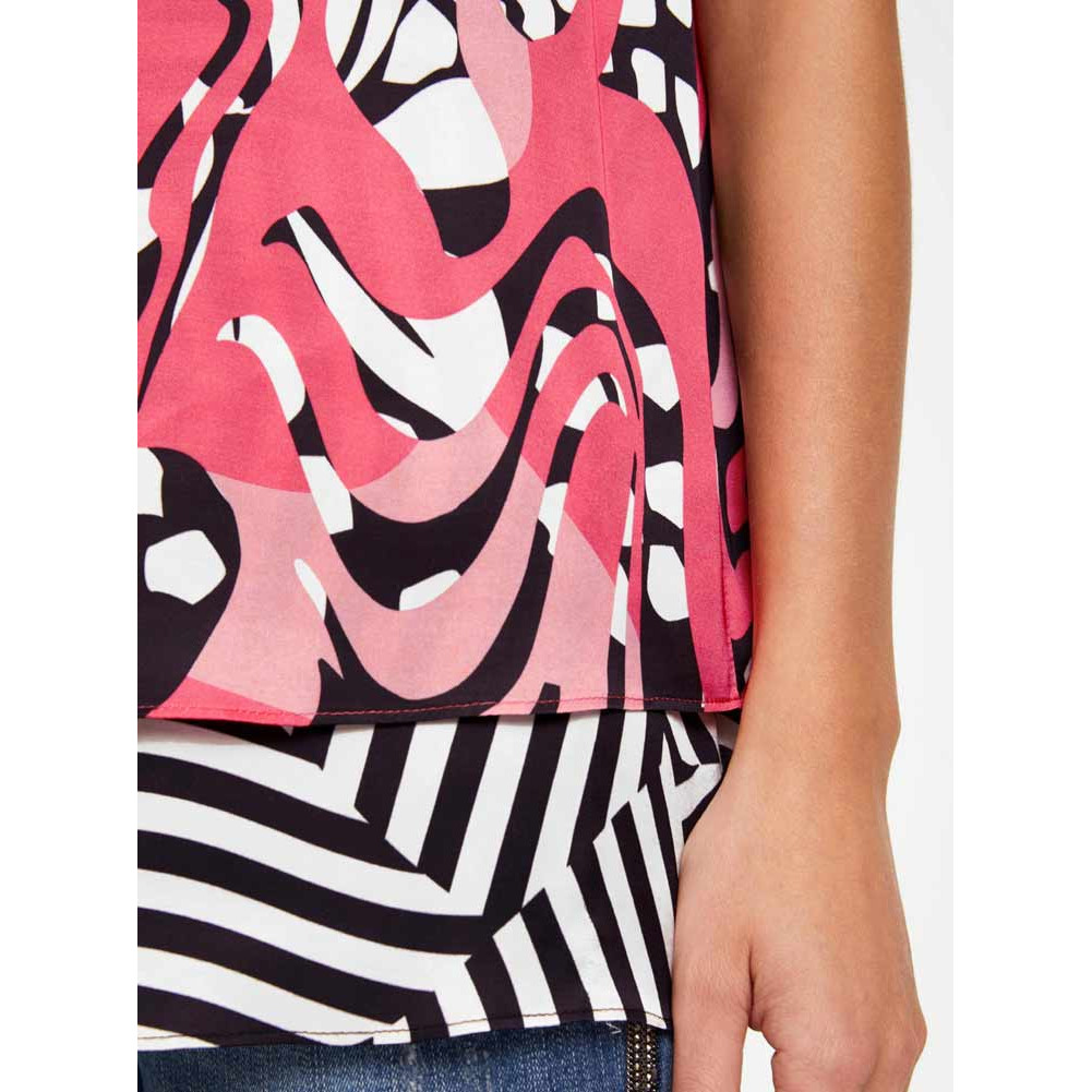 Designer-Druckbluse bunt