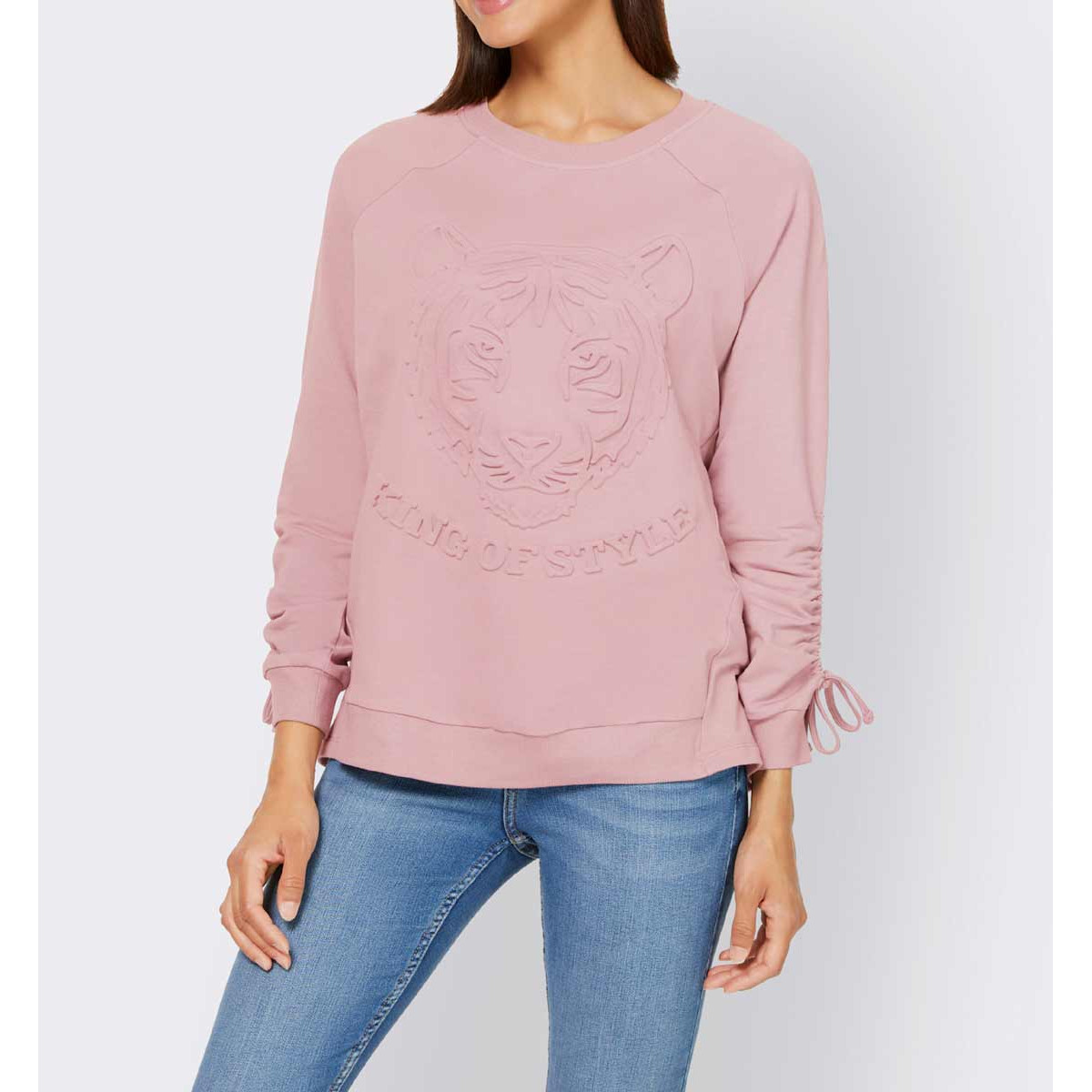 Designer-Shirt m.geprägtem Löwenkopf mauve