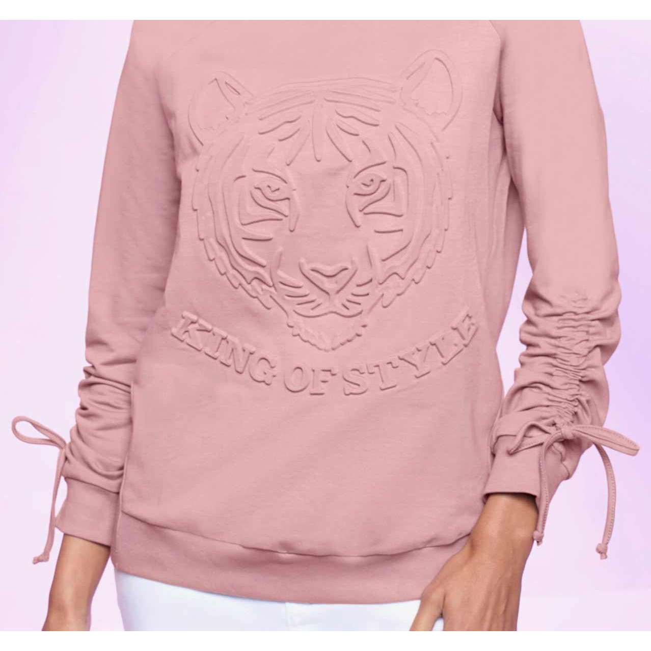 Designer-Shirt m.geprägtem Löwenkopf mauve