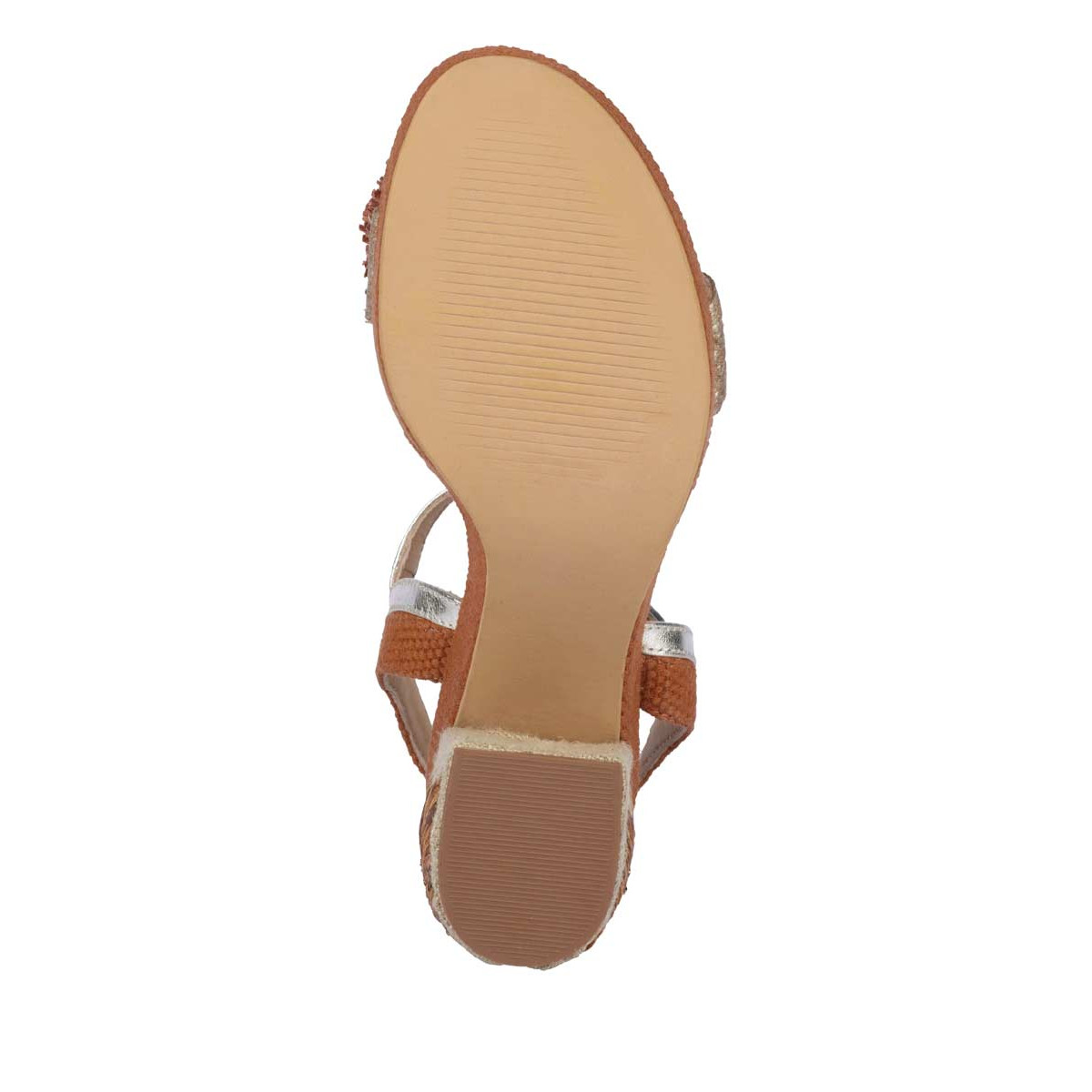 Marken-Sandalette zimt-goldfarben