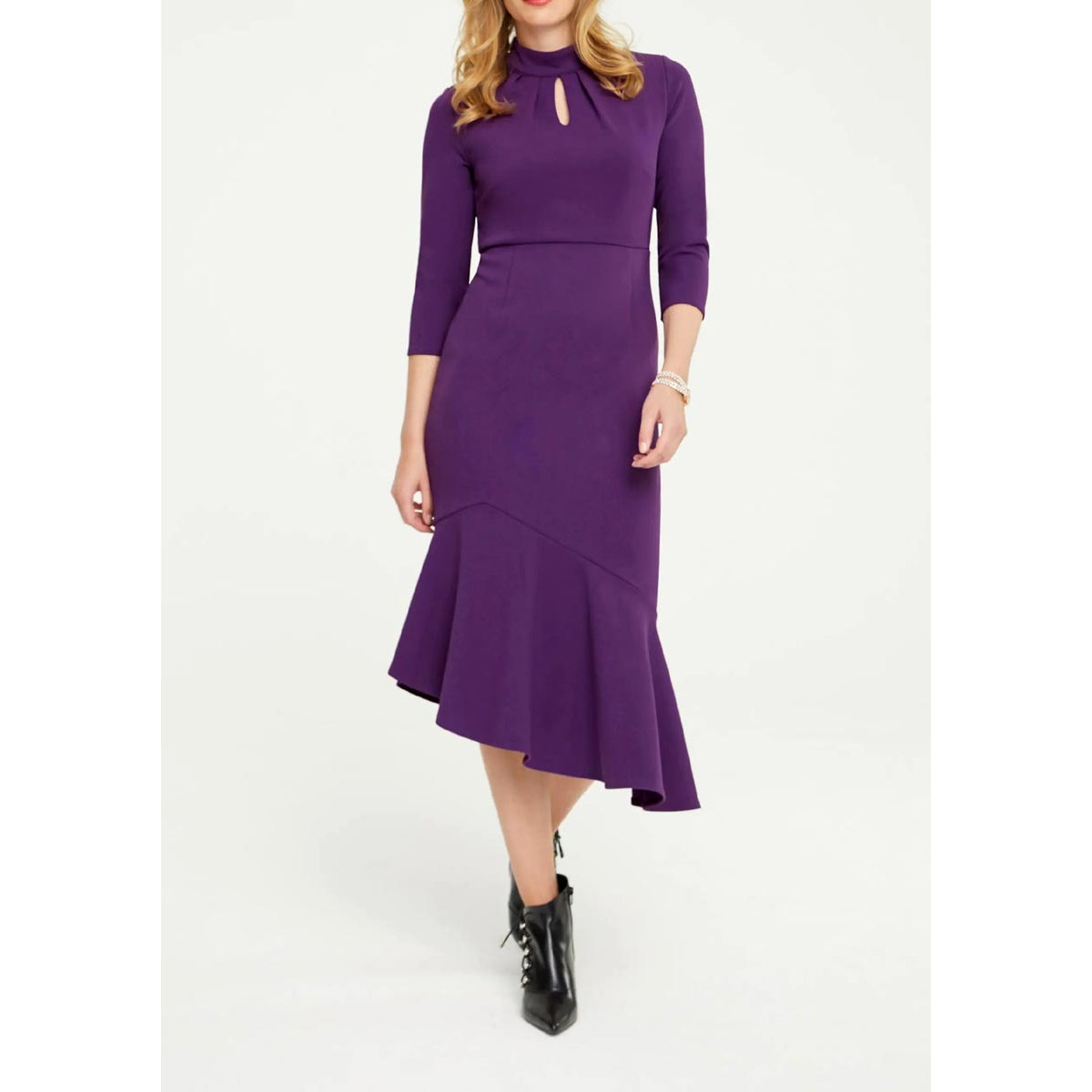 Designer-Kleid dunkellila