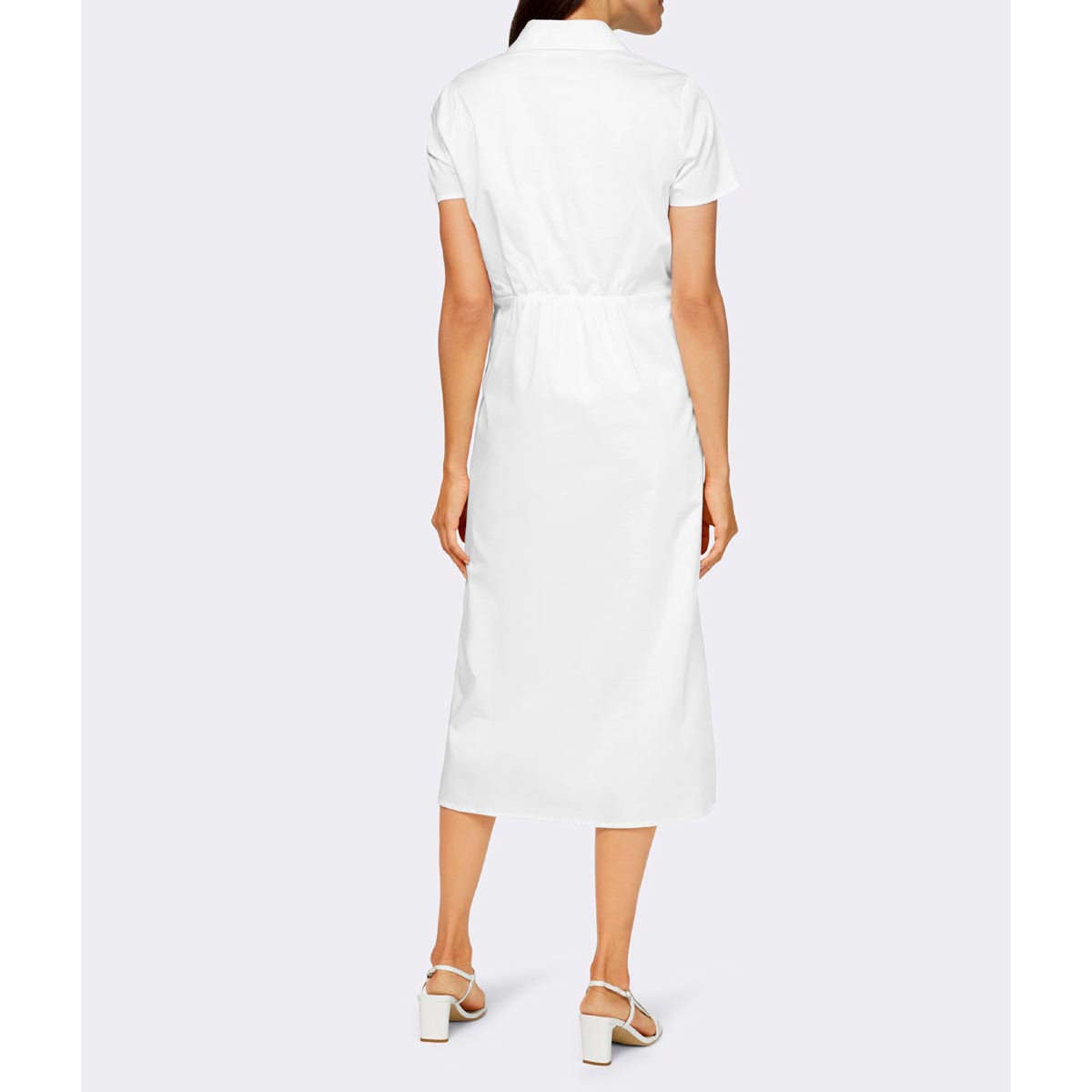Designer-Hemdblusenkleid weiß