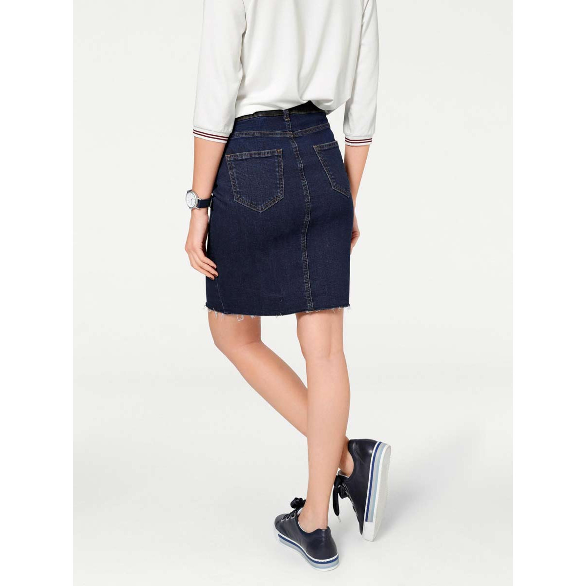 Jeansrock dunkelblau-schwarz