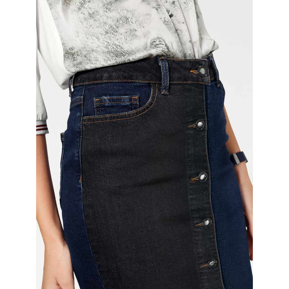 Jeansrock dunkelblau-schwarz