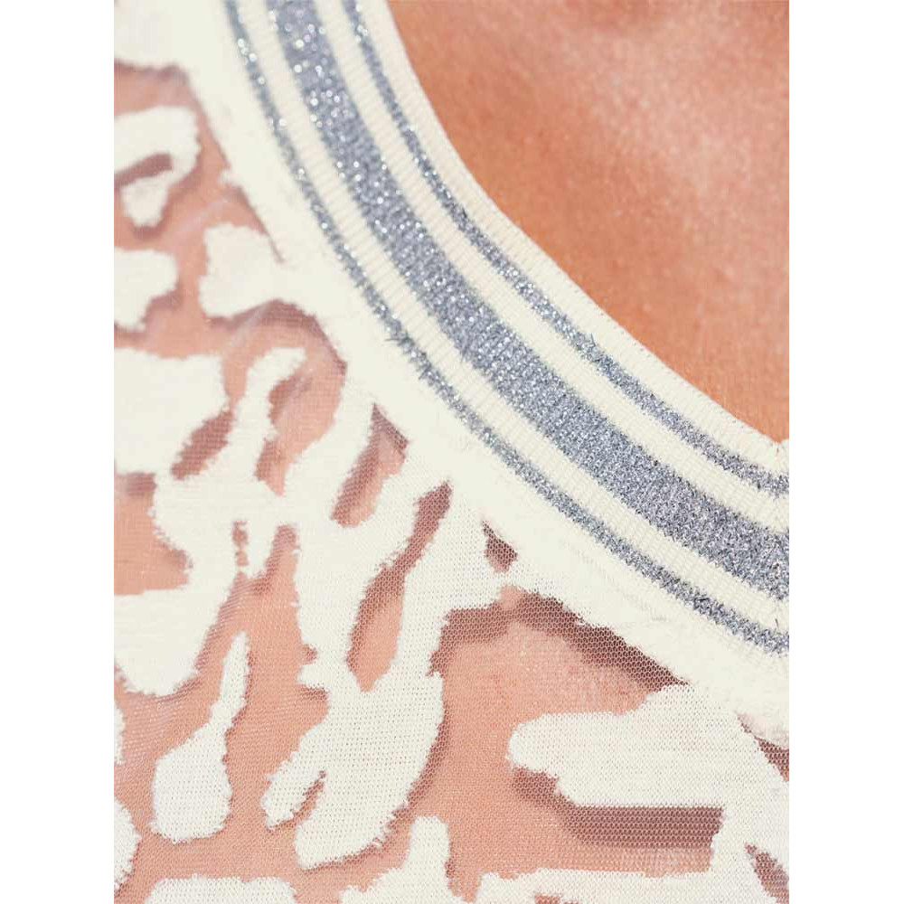 Designer-Ausbrennershirt m. Top champagner