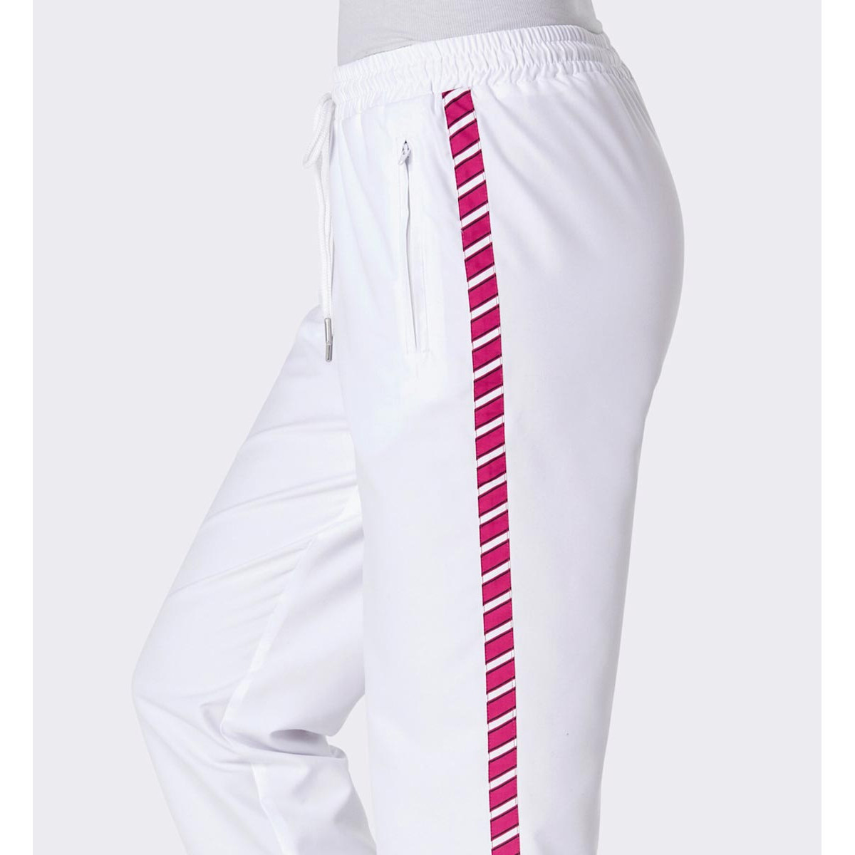 Freizeithose weiß-pink