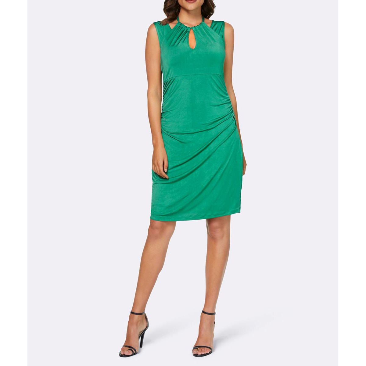 Designer-Cut-Outs-Jerseykleid grün