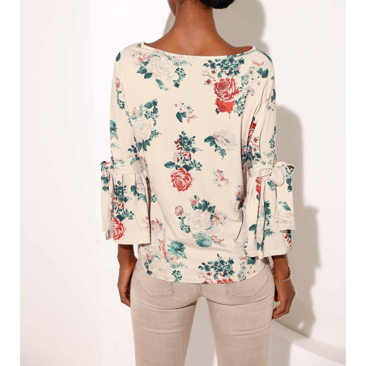 Druckshirt creme-bunt