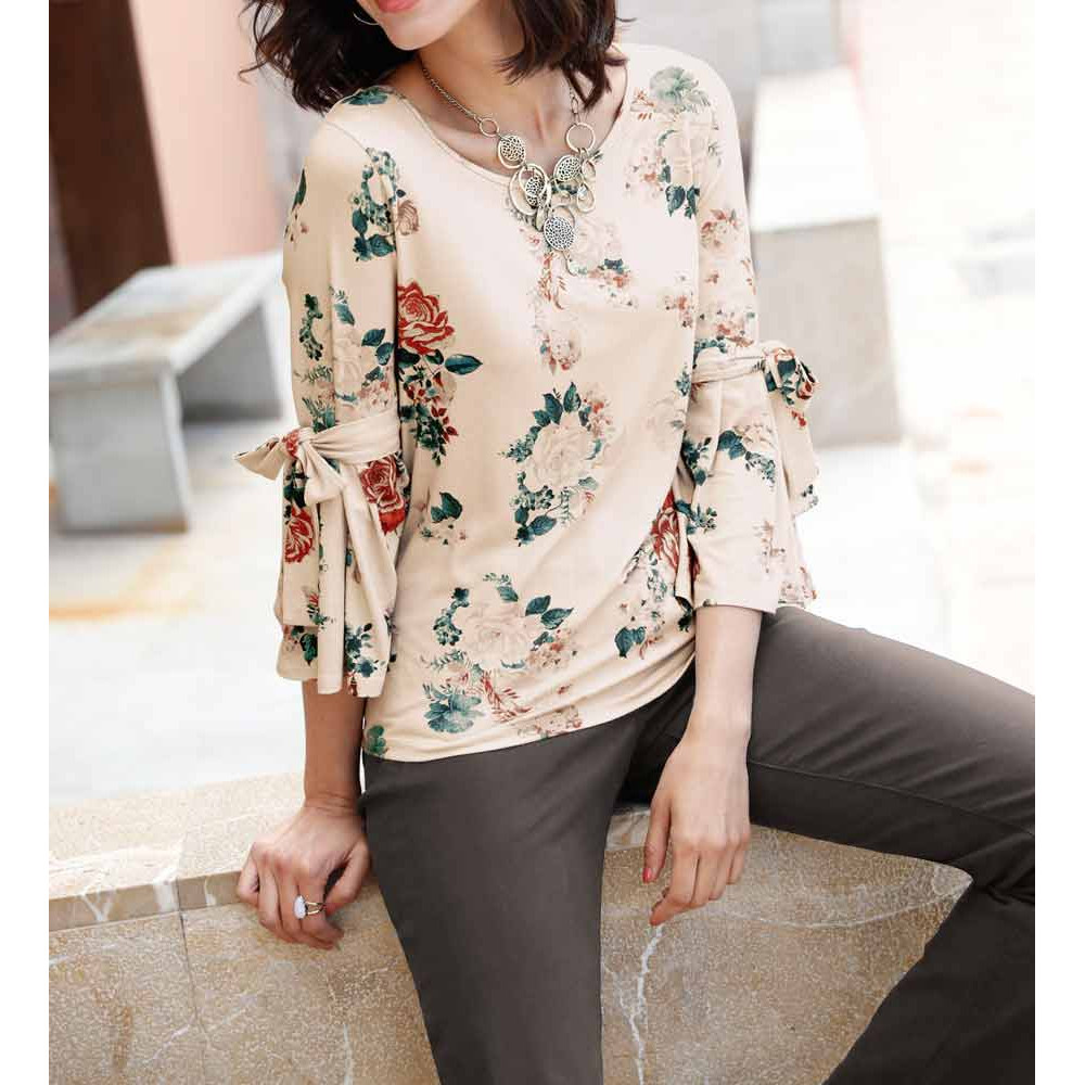Druckshirt creme-bunt