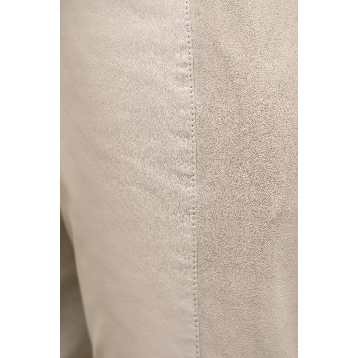 Designer-Lammnappaleder-Hose beige