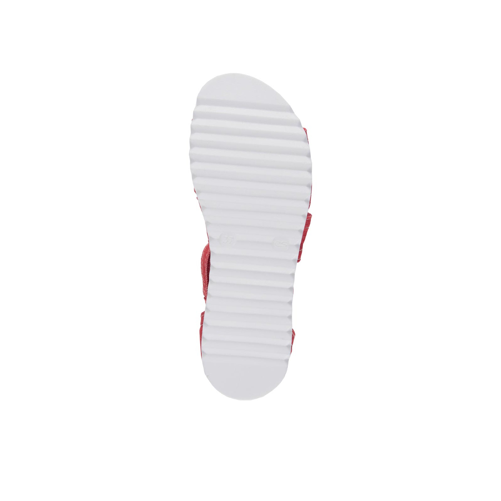 Jeans-Denim-Sandalette rot