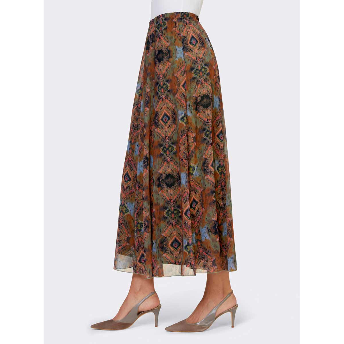 Designer-Chiffonrock cognac-papaya
