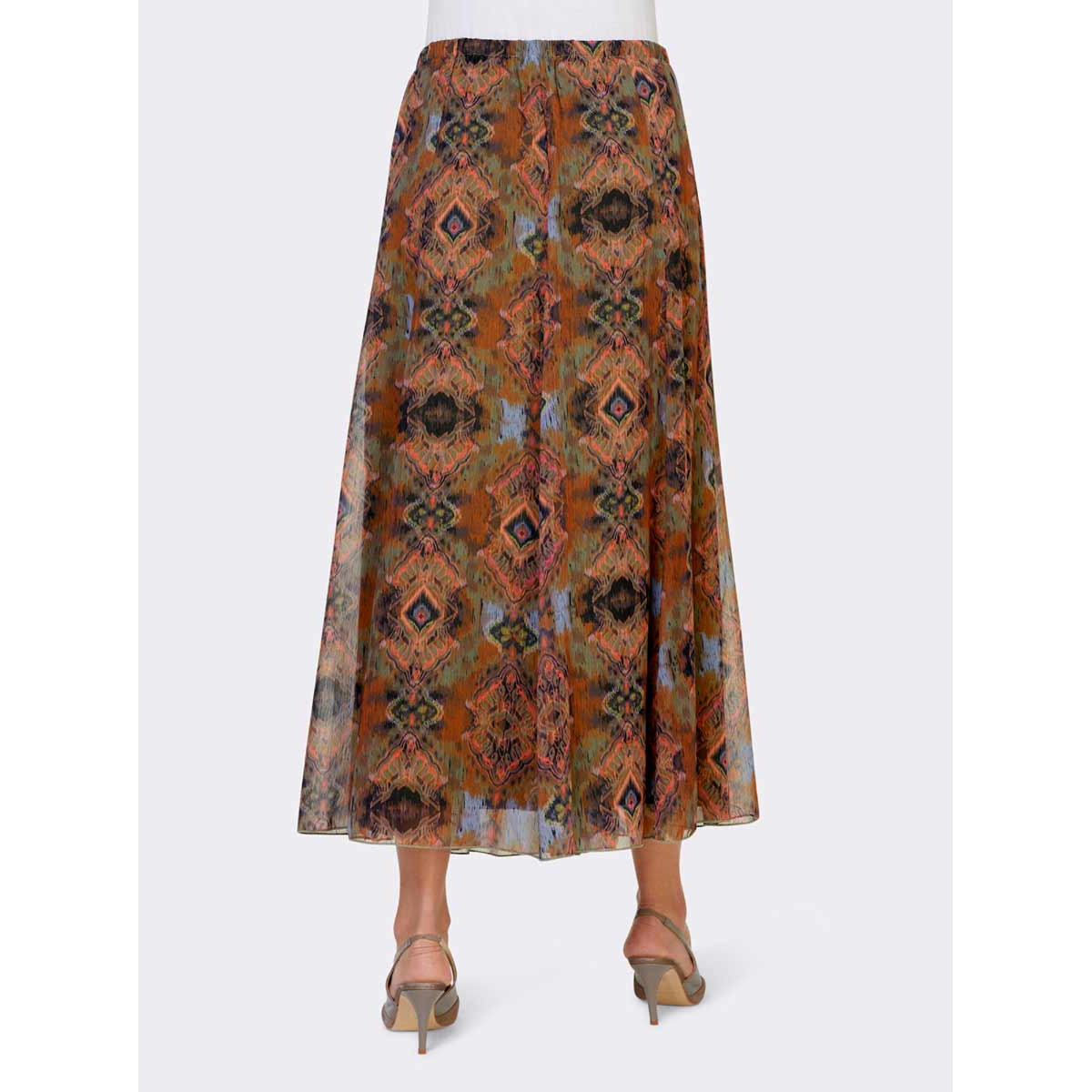 Designer-Chiffonrock cognac-papaya