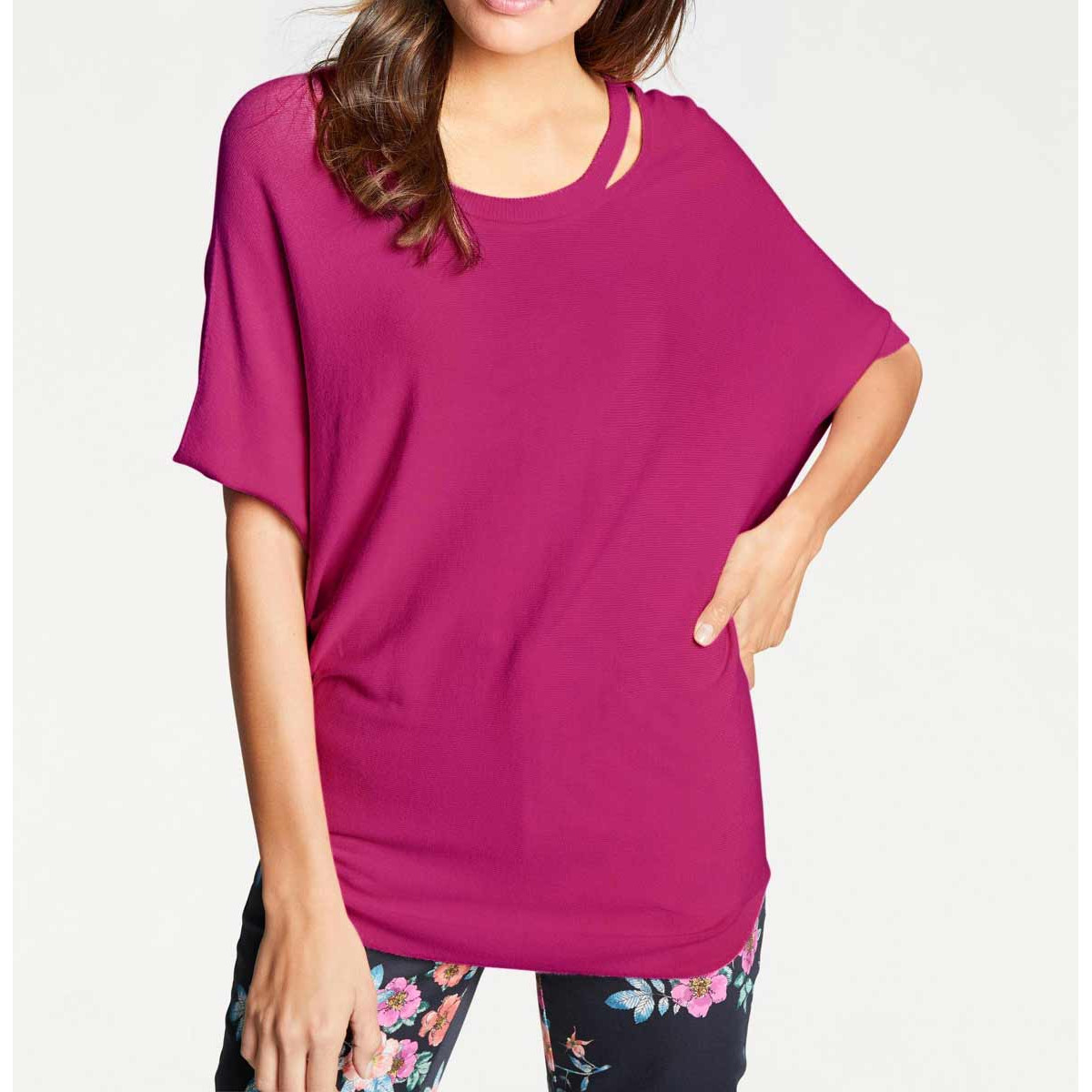 Designer-Feinstrickpullover pink