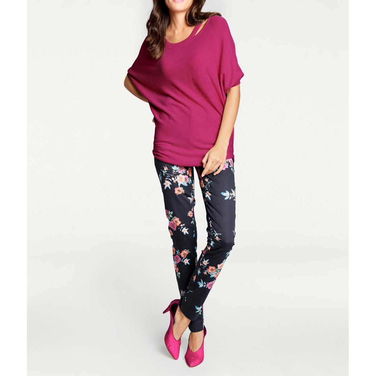 Designer-Feinstrickpullover pink