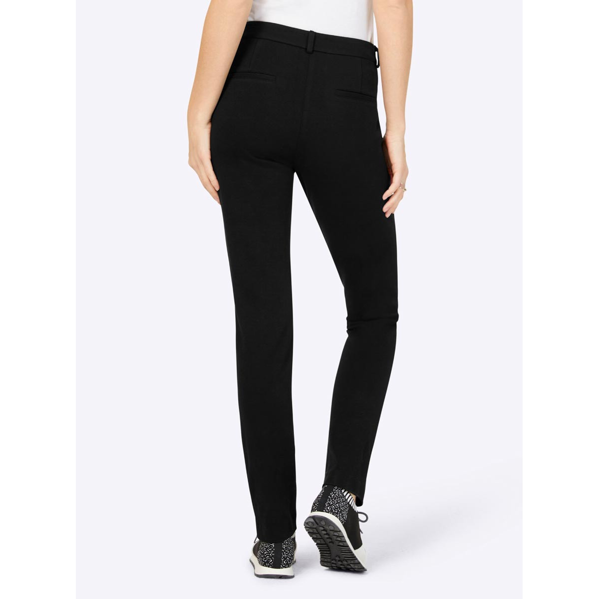 Gabardine-Jerseyhose schwarz