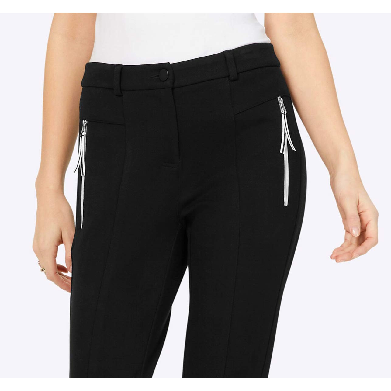 Gabardine-Jerseyhose schwarz