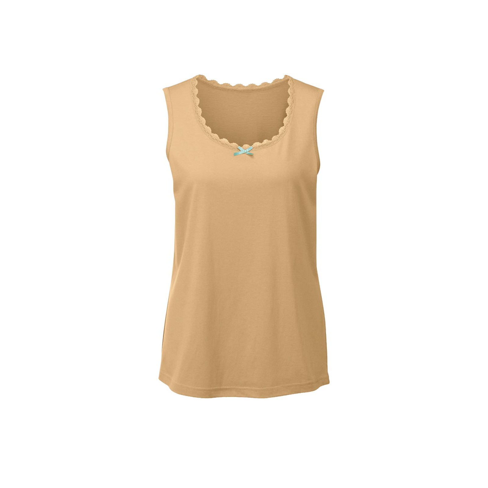 Jersey-Shorty camel-salbei-bedruckt