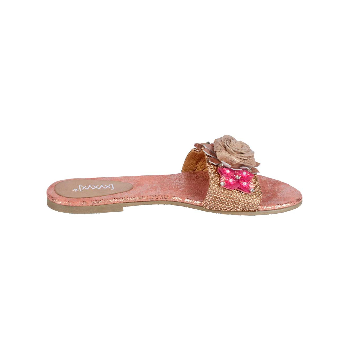 Marken-Pantolette rosé-taupe