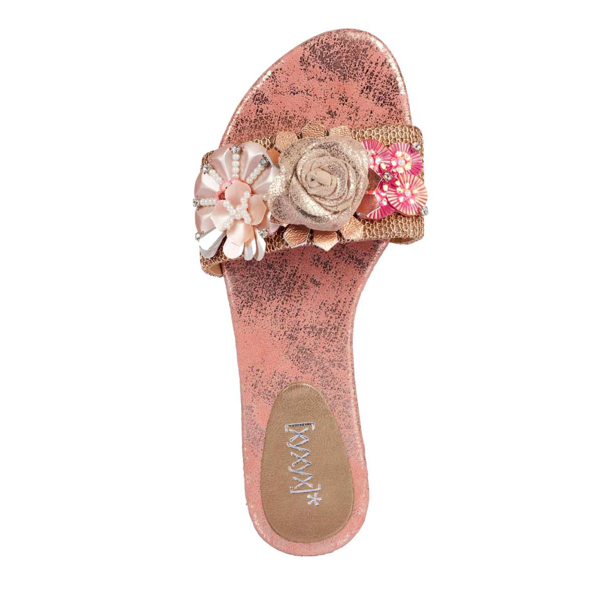 Marken-Pantolette rosé-taupe