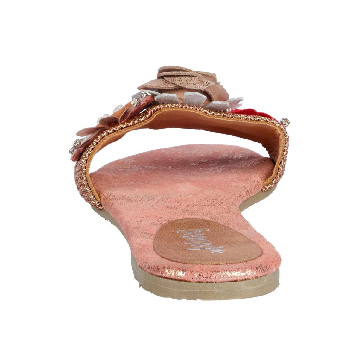 Marken-Pantolette rosé-taupe