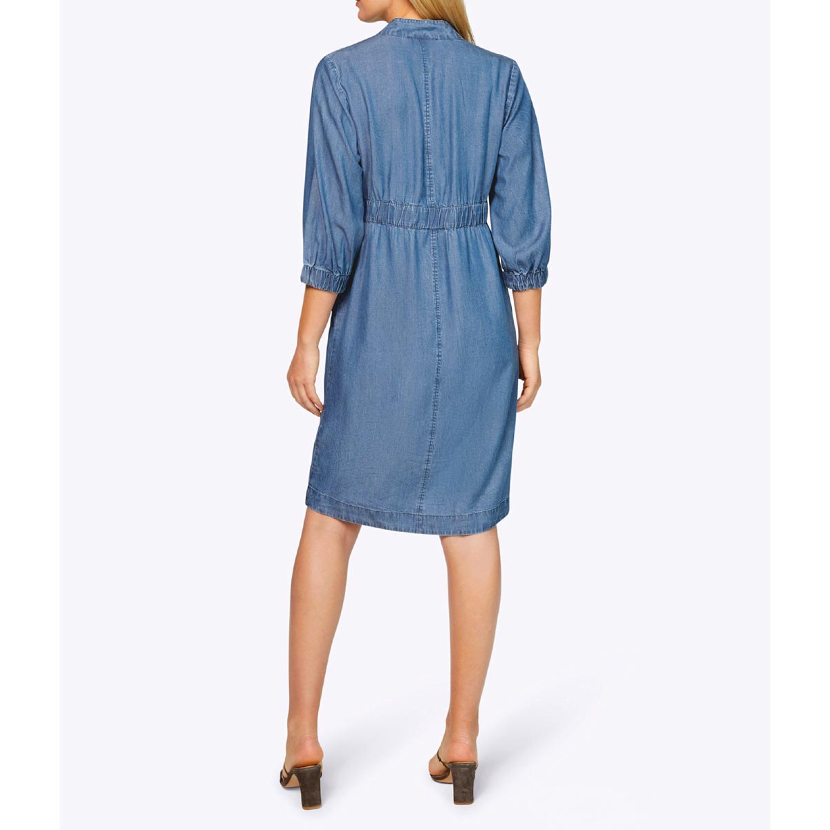 Designer-Lyocell-Kleid in Jeans-Optik blue