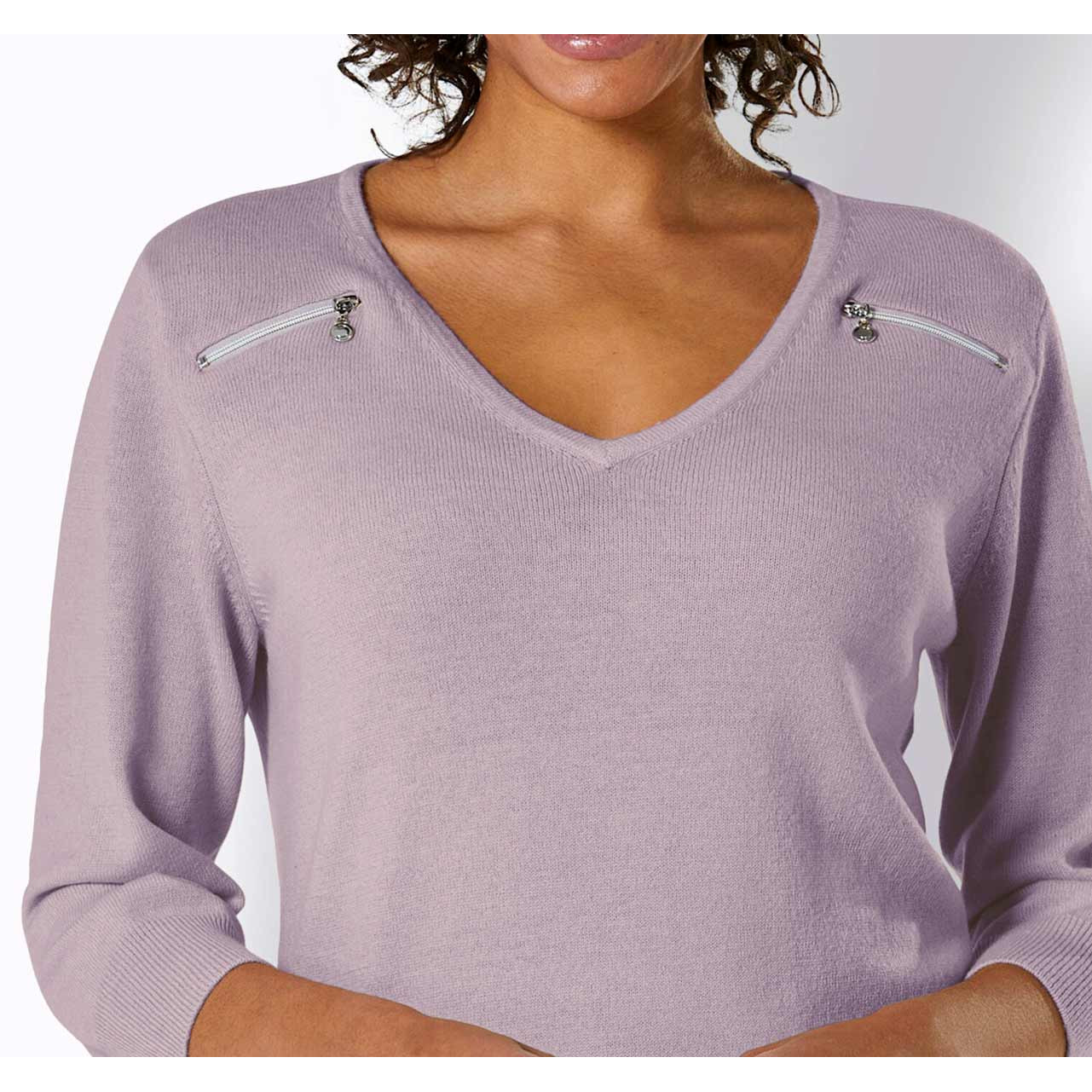 Kaschmir-Merino-Pullover mauve