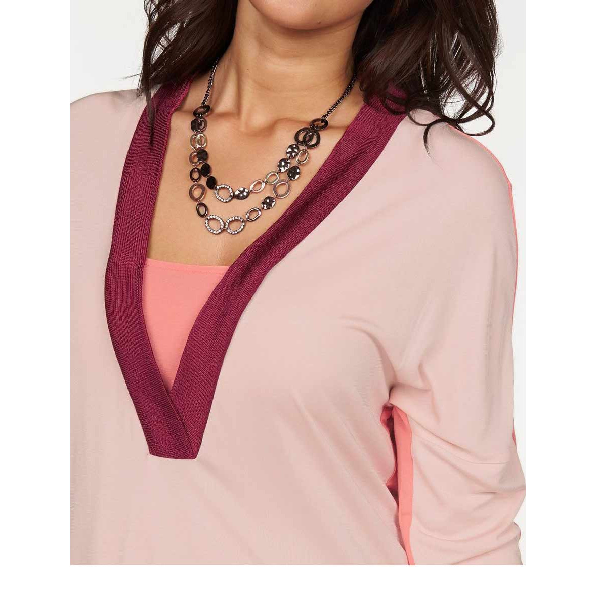 Designer-Tunika rosé-koralle
