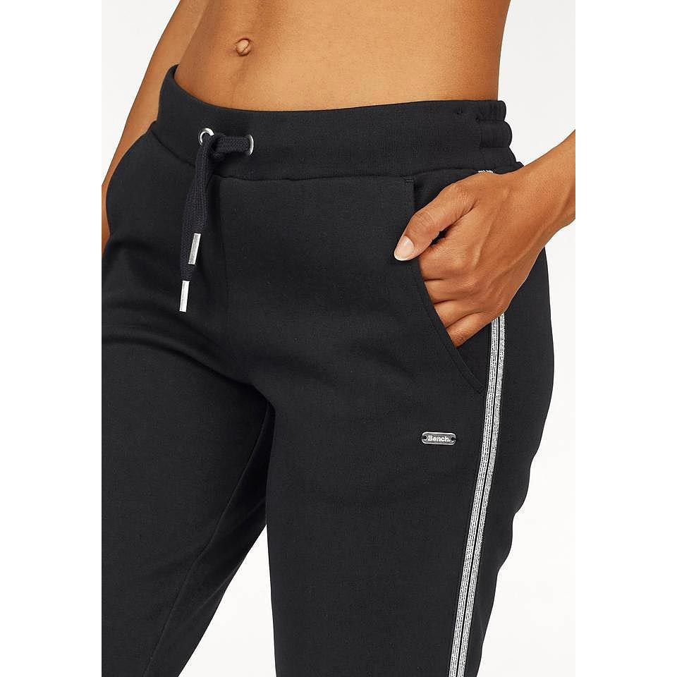 Marken-Sweathose mit Metallic-Streifen schwarz