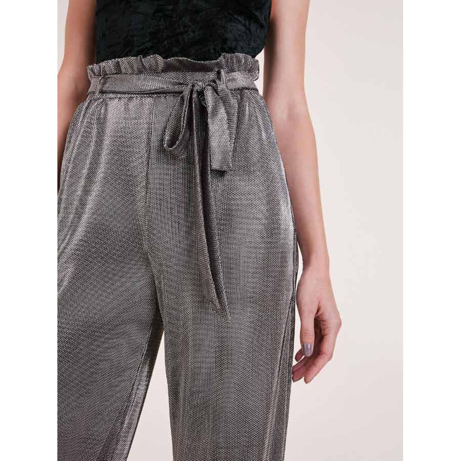 Designer-Hose silberfarben-metallic