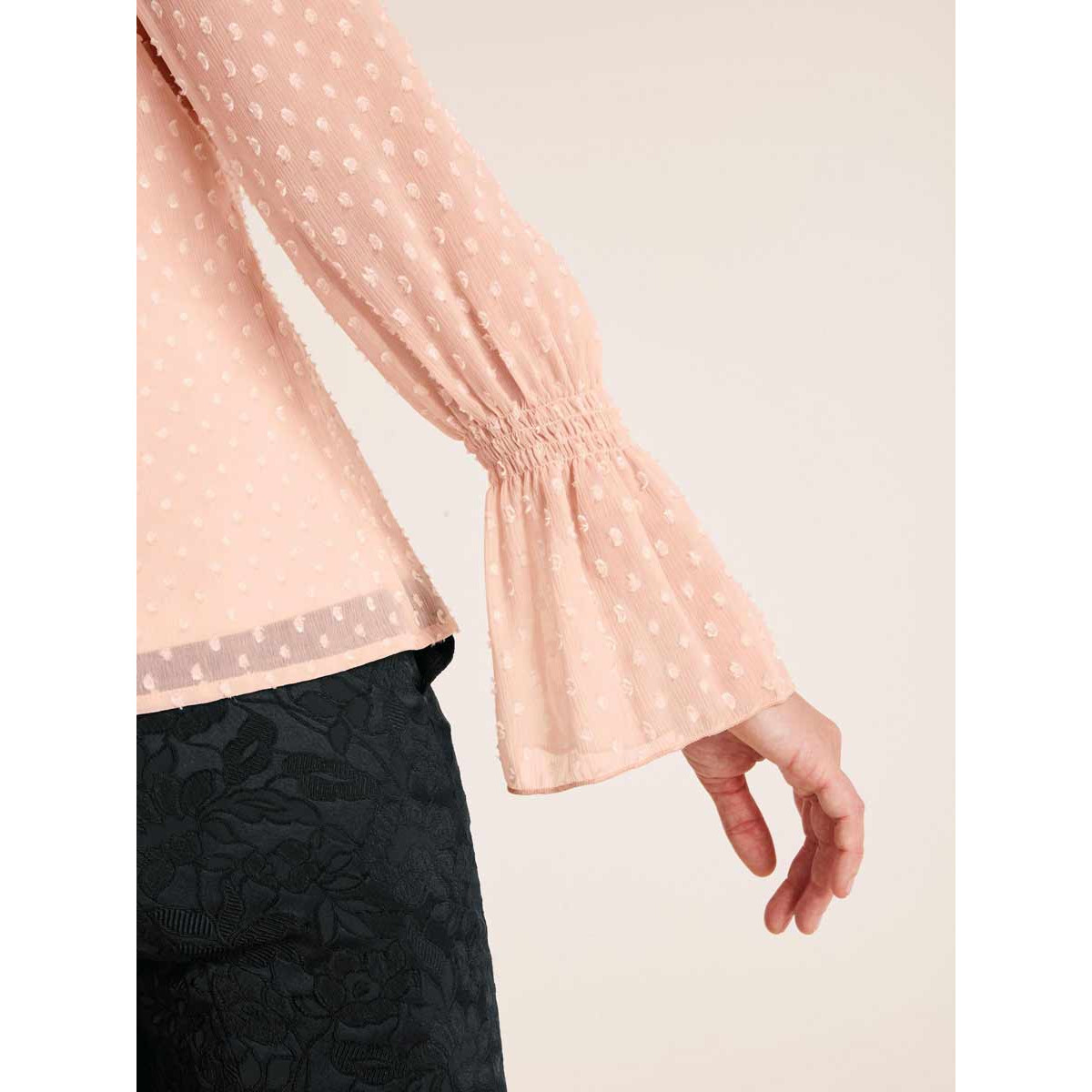 Designer-Chiffonbluse+Top rosé