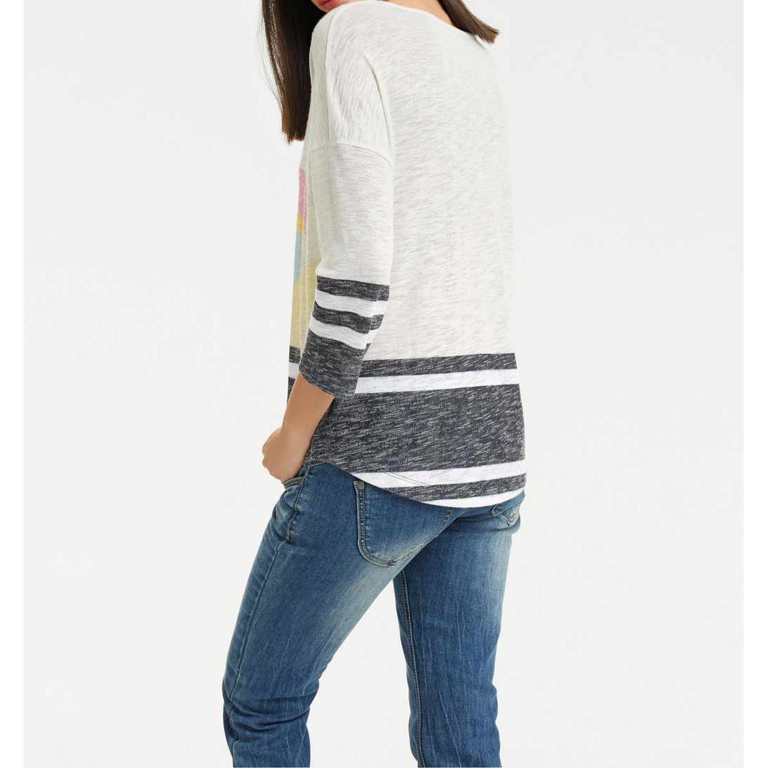Druckpullover natur-bunt